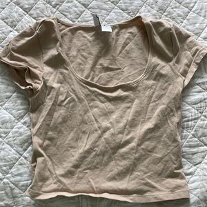 H&M Beige Crop Top Size S